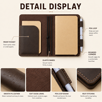 Carnet de voyage portable en cuir de style britannique vintage B6 avec lacets, journal de travail de haute qualité, coffret cadeau