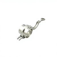 Vallok Collier de serrage sanitaire à basse pression robuste à double goupille, en acier moulé 316 304 2205 CF8 CF8M, type DIN32676, avec écrou à oreilles et collier à charnière Kf, 150