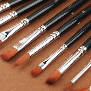 Paul Cézanne Nouveauté Ensemble de 12 pinceaux d'artiste en nylon pour éventail, manche en bois, formes variées, plats, pour <span class=keywords><strong>peinture</strong></span> à l'<span class=keywords><strong>huile</strong></span> et acrylique - Product Image 3