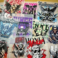 Logo d'image de bricolage personnalisé en gros DTF prêt à presser le fer sur l'étiquette d'impression de transfert de chaleur d'autocollant de vinyle pour des vêtements de T-shirt