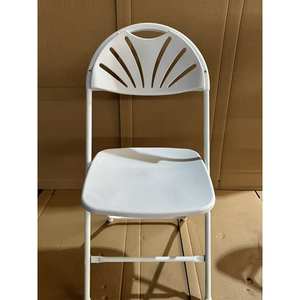 Venta al por mayor Durable al aire libre Fiesta de alquiler barato ventilador de plástico blanco silla plegable para eventos - Product Image 4