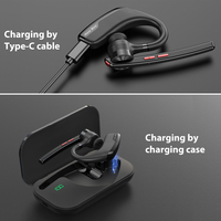Auriculares Bluetooth V5.1 Inalámbricos M51 de 500 mAh con Carga Inalámbrica, Manos Libres, para Llamadas Telefónicas y Conductores de Camiones
