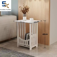 Mini armoire d'angle de chevet moderne en PVC blanc Mobilier de maison simple pour chambre à coucher et salon pour hôtels