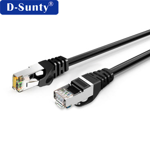 สายแพทช์คอร์ด Cat 6A Rj45 สีดำ ความยาว 10 ม. 20 ม. 30 ม. 50 ม. สายทองแดงบริสุทธิ์แบบมีฉนวนป้องกัน FTP Cat6A สายแพทช์คอร์ดเครือข่าย Cat 6 8P8C สายอีเธอร์เน็ตสำหรับพีซี - Product Image 3