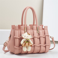 Bolso de Hombro Tejido a Mano de Gran Capacidad para Mujer, Nueva Moda 2026, con Cuero PU Resistente a los Arañazos
