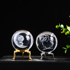 Adorno 3D tallado interior nube lluviosa Luna Sistema Solar pequeño regalo curación Navidad cumpleaños <span class=keywords><strong>bola</strong></span> <span class=keywords><strong>de</strong></span> <span class=keywords><strong>cristal</strong></span> ornamento - Product Image 4