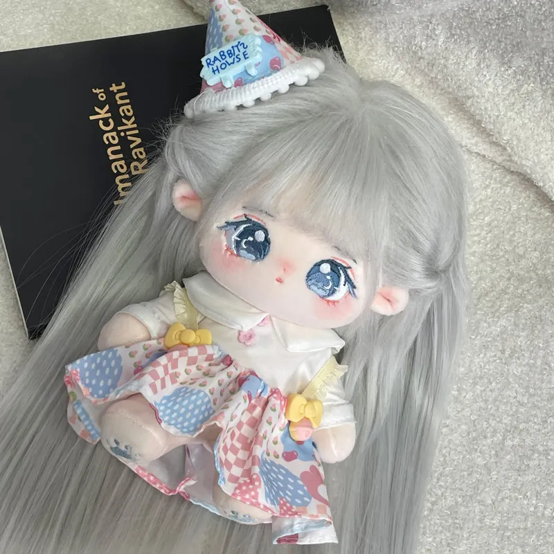 Cute high temperature silk fried wool cotton doll customized Korean star character kpop plush doll clothes accessories