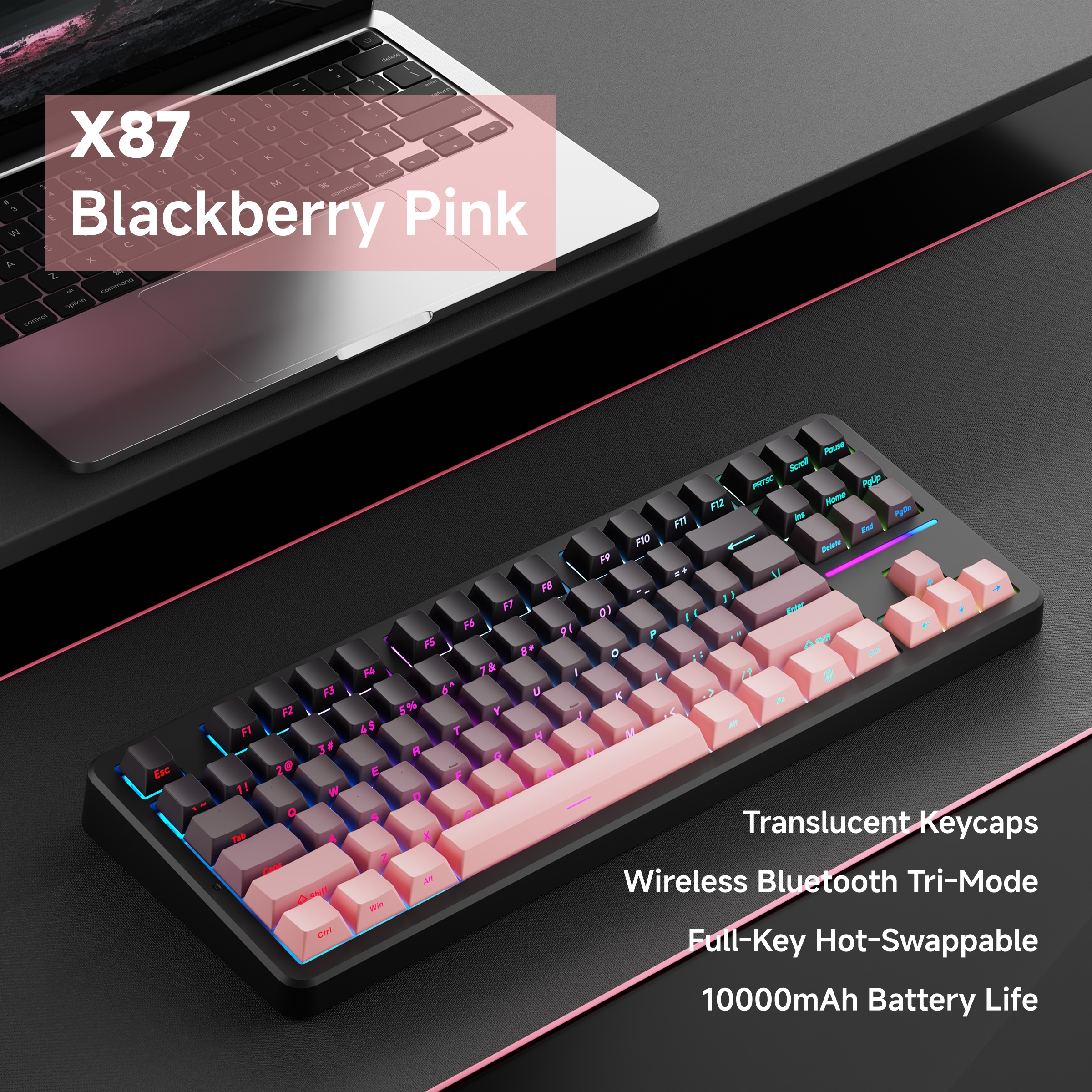 X87 Pro Blackberry Gradient Tri-mode