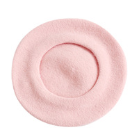 Béret d'hiver pour femme de haute qualité, prix d'usine, 100% laine, multicolores, avec logo brodé personnalisé