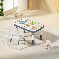 Ensemble table et chaises en plastique pour enfants, combo table et chaise pour enfants, meubles de chambre pour tout-petits