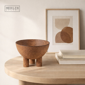 Merlin ceramica vivente ciotola di frutta e vaso Wabi-Sabi opaco decorazione per la casa Vintage decorazione accessori - Product Image 5