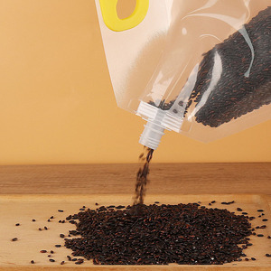 Bán buôn tùy chỉnh giá rẻ rõ ràng linh hoạt nhựa 3L lỏng đứng lên bia và túi nước trái cây có vòi và tay cầm - Product Image 5