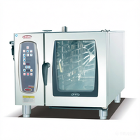 Four à vapeur électrique professionnel de table à 6 niveaux en acier inoxydable 380V 9kW, nettoyage facile