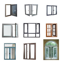 Hochdämmendes Aluminium-Doppelflügelfenster mit thermischer Trennung, schalldicht und winddicht, Schiebefenster