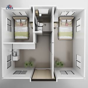 Maison conteneur préfabriquée de luxe de 20 pieds Maison mobile extensible 1 chambre avec salon Villa bureau à domicile Appartement - Product Image 4