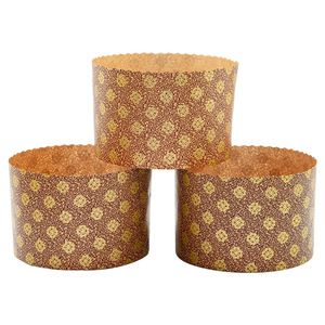 Moldes de Papel para <span class=keywords><strong>Panettone</strong></span> Profesionales, Estilo Italiano Vintage, Forros de Papel con Patrón Dorado, Resistentes a la Grasa, para el Mercado de EE. UU. y la UE - Product Image 3