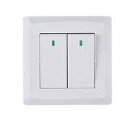 Interrupteurs Muraux Blanc PC Multiples Versions 1/2/3/4 Gang 1/2 Voies pour Contrôle d'Éclairage