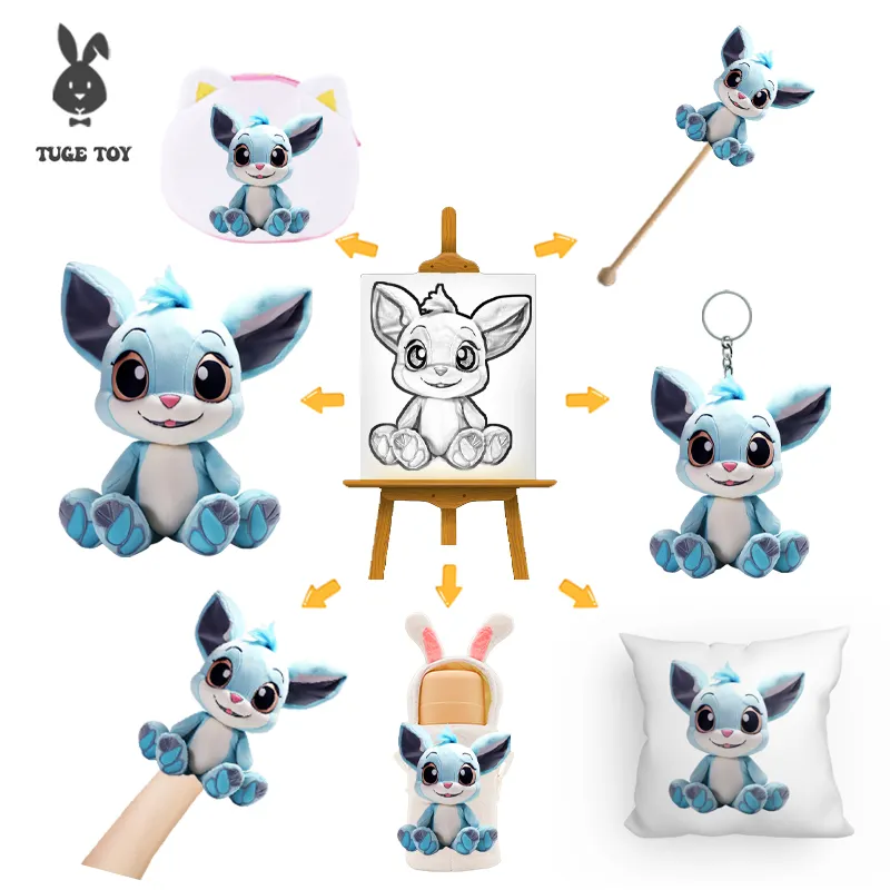 Tuge Custom Pluche Speelgoed Zachte Pop Custom Pluche Speelgoed Maker Anime Knuffel Dier Aangepaste Teddyberen Groothandel Unisex Katoen Pp