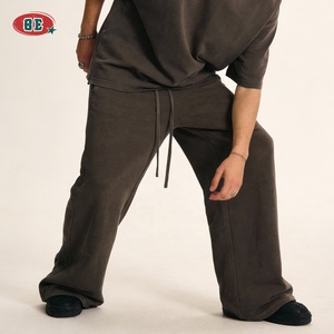 <span class=keywords><strong>Pantalones</strong></span> Deportivos de Alta Calidad para Hombre, 100% Algodón, Estilo Casual, Diseño Personalizado con Efecto Desgastado por el Sol, Corte Recto y Holgado - Product Image 2