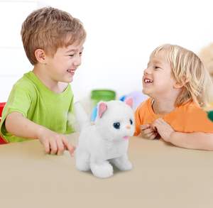 Animal en peluche électronique interactif avec aboiement de <span class=keywords><strong>marche</strong></span> et queue remuante Caractéristiques Cadeau de Noël - Product Image 3