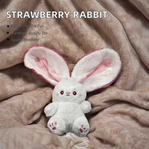 Хит продаж, плюшевая кукла с клубникой, морковным Кроликом, подушка, милый фруктовый кролик, пасхальные плюшевые игрушки для детей, хлопок - Product Image 4