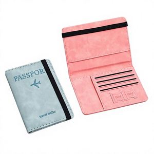 Porta Pasaportes Ecológico Australiano de Cuero PU con Bloqueo RFID y Banda Elástica, Diseño Italiano - Product Image 1