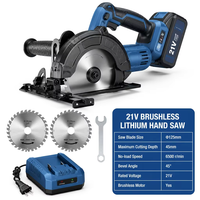 Kit combiné d'outils électriques sans fil 6-en-1 21V sans balais : Clé à chocs, Perceuse à percussion, Scie sauteuse, Scie à main