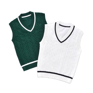 In Stock New Undershirt Fall Winter V-Neck Boys and Girls Pullover Knit <b>Sweater</b> Casual <b>Vest</b> - Product Image 4