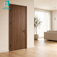 Modern Minimalist Solid Timber Door Clean Linear Design for Condo Interior Decoration and Refurbishment Works