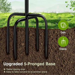 Bain d'oiseau en fer classique bol de bain d'oiseau autoportant avec statue d'oiseau ornements de jardin et décorations - Product Image 5