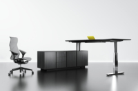 Bureau de direction de luxe moderne avec armoire latérale convertible design extensible pour espace de travail d'entreprise pour PDG