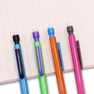 Gran oferta, lápiz mecánico automático retráctil de plástico de colores vibrantes de 0,5mm y 0,7mm con borrador - Product Image 2