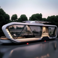 Capsule spatiale préfabriquée robuste avec fondation en béton pour complexe hôtelier dans le désert