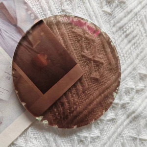 Lente Ottica Monofocale Hi-Index 1.61 MR-8 ASP SHMC Marrone Tagliata, Resina Trasparente UV 420, Due Pezzi 65/70mm su Prescrizione - Product Image 6