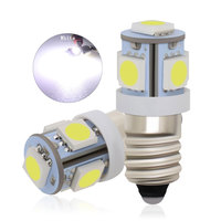 E10 3V 4.5V 6V 9v 12V 24V 5SMD 5050 Ampoules de lampe torche à LED Ampoule de lampe frontale 3000K 6000K Blanc
