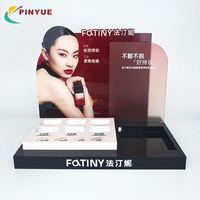 Présentoir rotatif en acrylique transparent à niveaux pour vernis à ongles, idéal pour la vente en gros de cosmétiques et de parfums