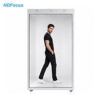 HDFocus 75 86 pouces 4K UHD Écran LCD transparent holographique 3D IA pour présentation de mannequins virtuels, Pod numérique intelligent pour centre commercial