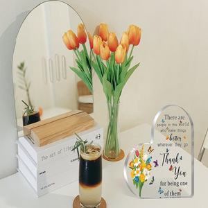 Support de présentation en acrylique en forme de cœur, cadeau de remerciement pour les employés, cadeau de départ pour les collègues, cadeau de retraite pour les femmes - Product Image 5