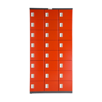 Casier de gym métallique personnalisé bleu SoungPieng (SP) à 6 portes avec fermeture automatique, 2 étagères, cadenas, montage au sol facile, sans support.