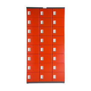 Casier de gym en métal bleu personnalisé avec 6 portes, fermeture automatique des portes, 2 étagères, cadenas, montage facile pour le rangement dans les centres de fitness - Product Image 6