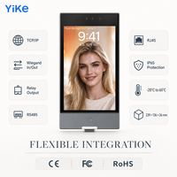 Terminal de reconnaissance faciale biométrique étanche IP65, écran tactile IPS 8 pouces, système de contrôle d'accès avec lecteur de carte RFID et code QR
