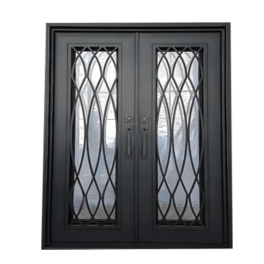 Pilihan elegan Modern untuk interpretasi besi pintu ganda selera luar biasa