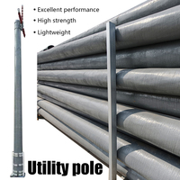 Poteau électrique composite en fibre de verre isolé pour ligne de transmission d'énergie