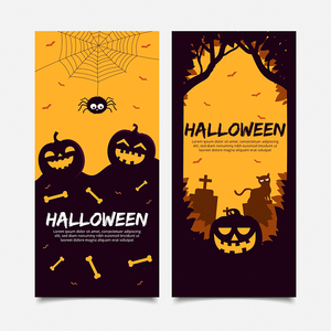 Cartes d'invitation d'Halloween personnalisées imprimées avec motif « Friandise ou farce », papier fantaisie et carton duplex, estampage à chaud - Product Image 3