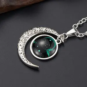 Personalized Fashionable Jewelry Accessories Hip hop Style Moon Star Combination Twelve Constellations Pendant Necklace