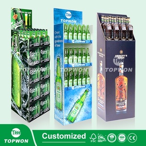 Personalizado Supermercado Vino Cóctel Champán Whisky Soporte de Exhibición Cerveza Lata Cerveza Dump Bin Case Stacker <span class=keywords><strong>Beer</strong></span> Display - Product Image 2