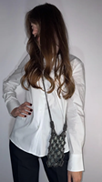 Bolso de Mano Brillante Hecho a Mano para Regalo, Bolso de Fiesta con Cristales y Macramé, para Teléfono