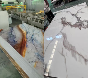 Folha De Mármore De PVC Colorido Brilhante Alto <span class=keywords><strong>2</strong></span>-3mm Espessura Painel De Parede 1.8-3m Comprimento Folha De Mármore UV - Product Image 4