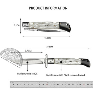 Couteau pliant <span class=keywords><strong>russe</strong></span> AKC, lame en acier inoxydable 440C, couteau de poche tactique de survie en plein air, camping, chasse, OEM - Product Image 1