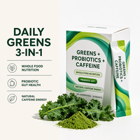 Poudre de légumes verts OEM ODM Marque privée Vente en gros Mélange de boisson instantanée riche en fibres, probiotiques et végétaux verts pour le quotidien des femmes